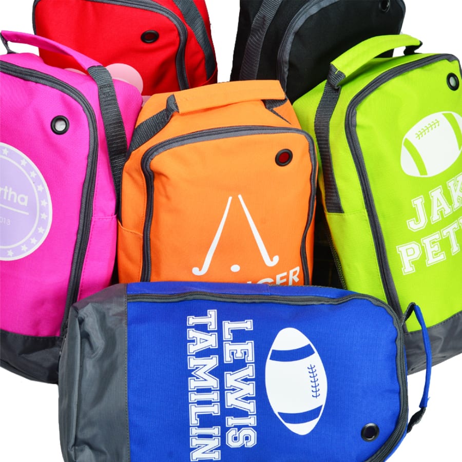 school bags with names on them